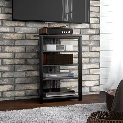 Media stand with led - with,