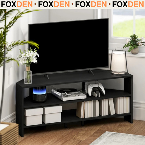 Black corner unit cabinet - tv,
