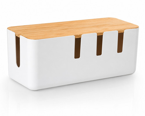 Cable management box wood - cable,