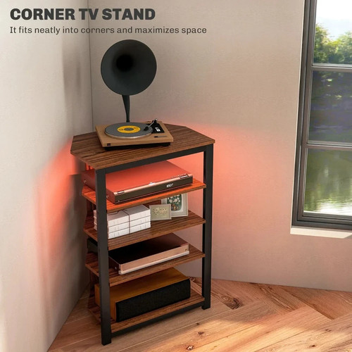 Corner stand tier shelves - tv, 4-tier
