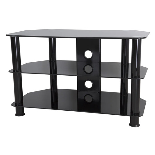 Black tempered glass corner - tempered,